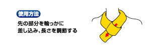 スヤスヤあったか　ミニマフラー使用方法